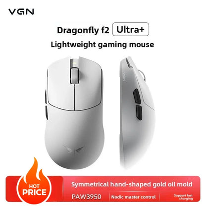 Mouse gaming esports VGN Dragonfly F2 ProMax/Ultra 42000DPI 0.125ms per CS:GO, latenza cablata/wireless Dual 8K, 3 modalità, PAW3395/3950