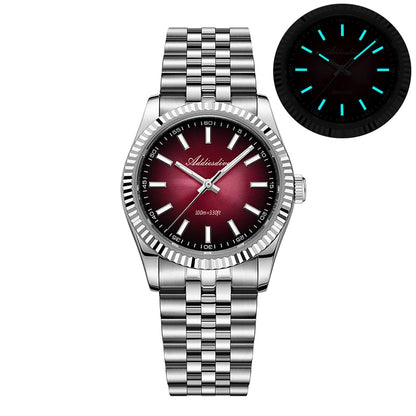 ADDIESDIVE Neue Herrenuhr AD2073, Saphirglas, 36mm, VH31 Sunburst Quarzuhr, 10Bar wasserdichte Taucheruhr, leuchtende Armbanduhr