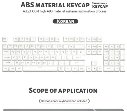 104 teclas retroiluminadas coreanas, francesas, rusas, españolas y alemanas para teclado mecánico con interruptores MX, perfil OEM, teclas ABS DIY