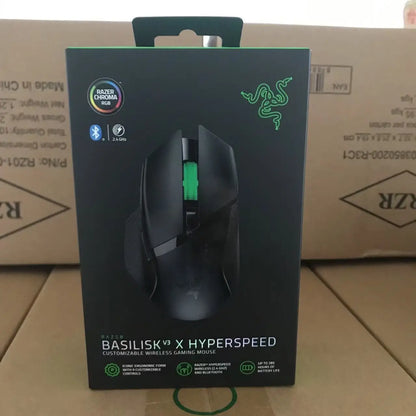 Original Razer Basilisk V3 X HyperSpeed Wireless Gaming Mouse 18K Optical Sensor Chroma RGB 2.4 GHz & Bluetooth Wireless Mice