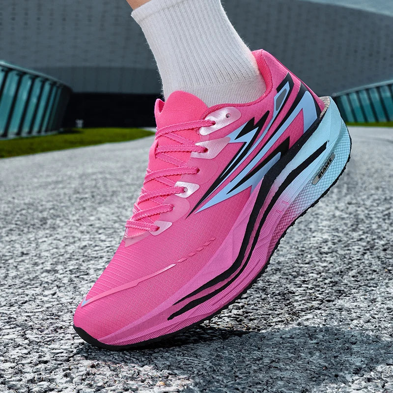 Unisex Sports Shoes Fashionable Lace-Up Running Shock-Absorbing Anti-Slip Rebound Training Shoes 2026 New Outdoor Fitness Shoes
