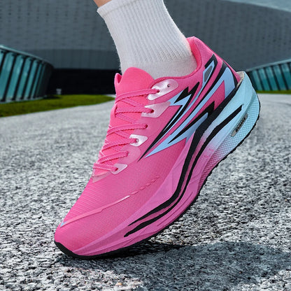 Unisex Sports Shoes Fashionable Lace-Up Running Shock-Absorbing Anti-Slip Rebound Training Shoes 2026 New Outdoor Fitness Shoes