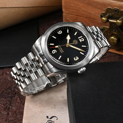 San Martin 38mm Men's Sport Watch Fashion Luxury Explore Climbing Automatic Mechanical Sapphire Waterproof 5 Links Bracelet BGW-9