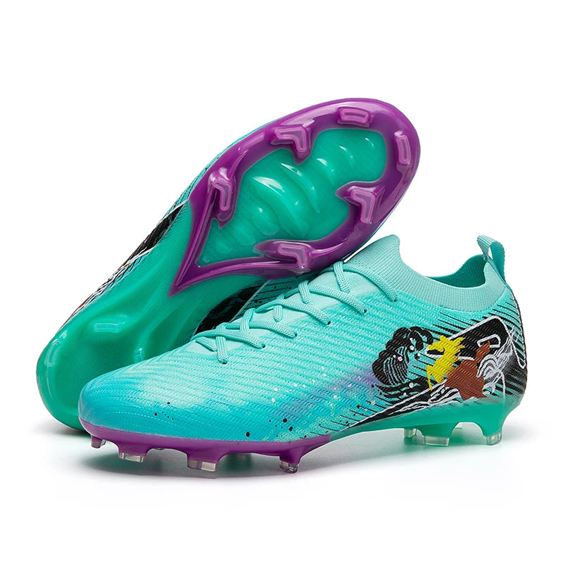 Nouvelles chaussures de football pour hommes, ultralégères, crampons longs FG, chaussures d'entraînement, chaussures de football antidérapantes pour l'extérieur, livraison directe