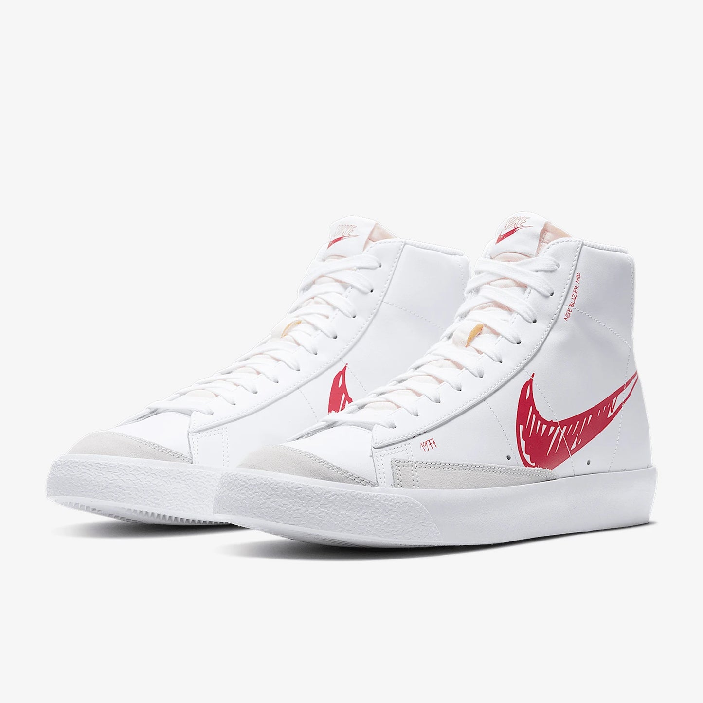 Nike autênticos BLAZER MID VNTG 77 SL Trail Blazer manuscript ténis de skate para homem CW7580-100