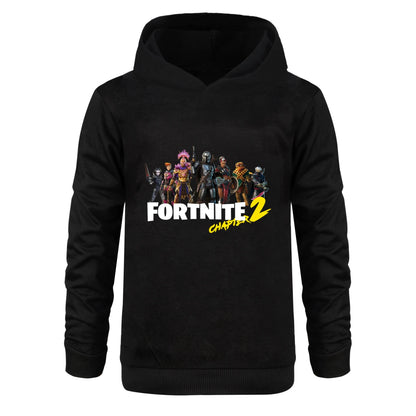 Detská mikina s kapucňou Fortnite, detské kreslené oblečenie, unisex pre chlapcov, mikiny s kapucňou s dlhým rukávom, ležérne kabáty pre mladších a dievčatá 1007