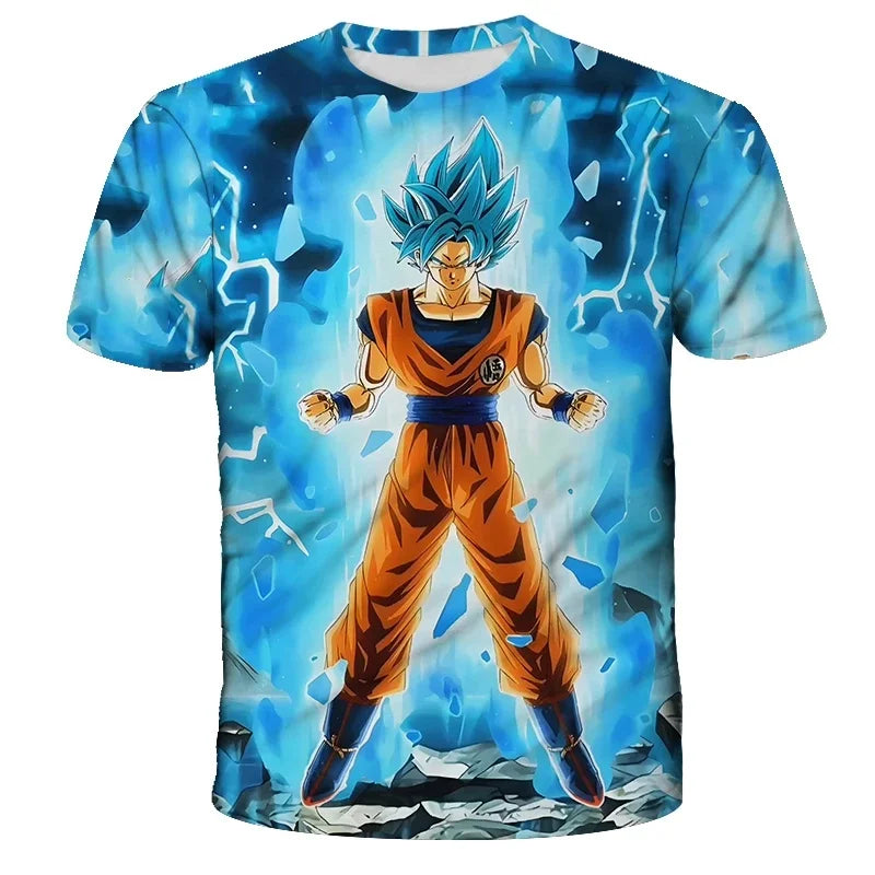 2026  Anime Dragon Ball Son Goku 3D Print Kids T Shirt Summer Fashion Casual T-shirt Boy Girl Unisex Children's Clothing Tshirt