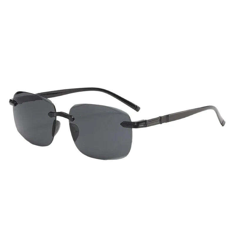 Classic Rimless Sunglasses Men Square Frame Sun Glasses Ultralight Male Driving Eyewear UV400 Goggles Retro Shades Oculos de sol