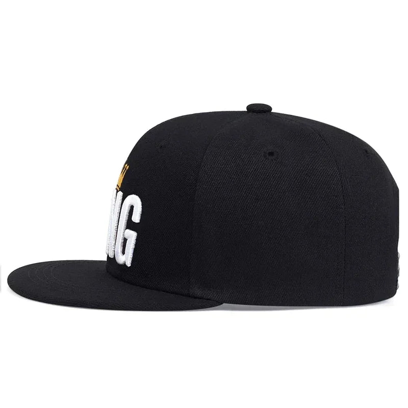 Unisex Crown KING Embroidery Hip-hop Hats Spring Autumn Outdoor Adjustable Casual Baseball Caps Trucker Caps Sunscreen Hat