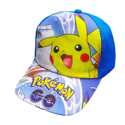 Cartoon Pokemon Baseball Cap Pikachu Hat Adjustable Pokemon Cosplay Hip Hop kids Girls Boys Anime Figure Toys children Gifts