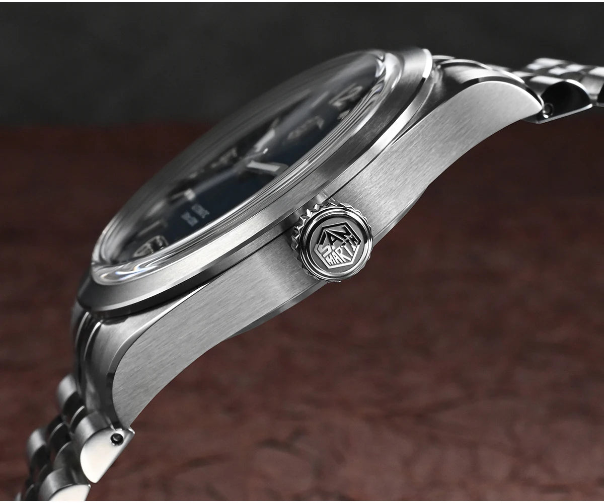 San Martin 38mm Men's Sport Watch Fashion Luxury Explore Climbing Automatic Mechanical Sapphire Waterproof 5 Links Bracelet BGW-9