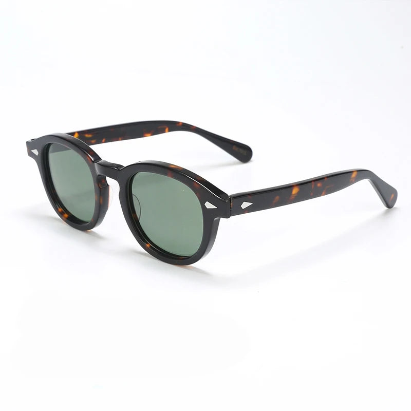 Polarized Sunglasses Men Women Johnny Depp Lemtosh Style Sun Glasses Retro Round Acetate Frame UV400 Lens Oculos
