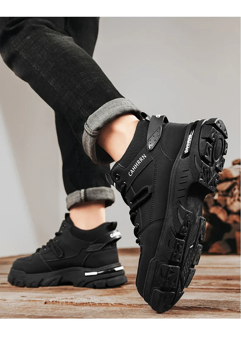 Bottes montantes Unky jaunes et noires 2026 pour hommes – Imperméables et résistantes à l'usure, idéales pour les adolescents du Golfe