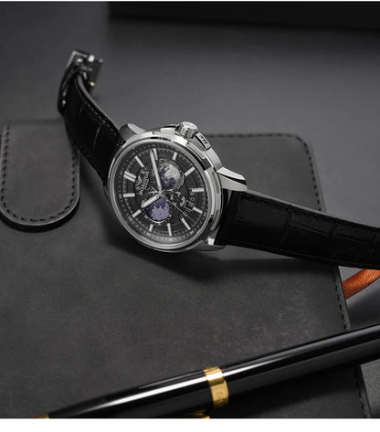 Reloj mecánico automático para hombre BORIAGE (BOAIJIUA), diseño original, resistente al agua, luminoso