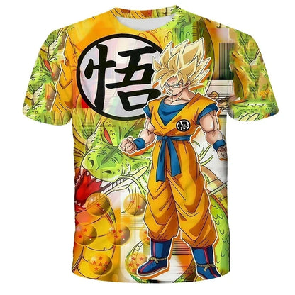 2026 Dragon Ball Z Graphic Print 3D Kids Summer Short Sleeve T-Shirt Top 2025 Hot Selling Cool Super Kids Adult T-Shirt Goku Y2k