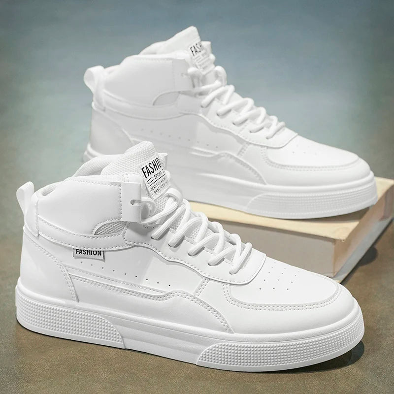 Breathable Men's Casual Shoes Skate Shoes Mid-Top Breathable Versatile Sports Shoes Suitable for All-Day Wear