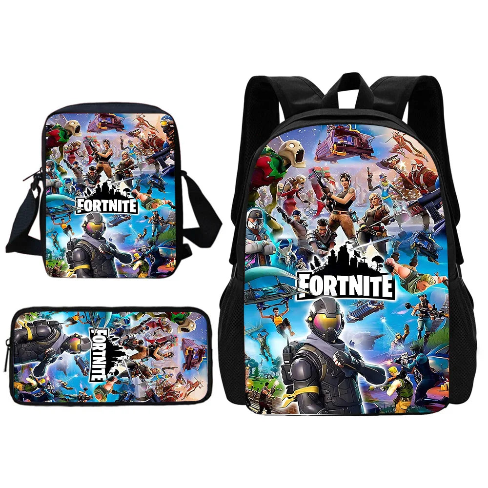 Child School Backpack With Shoulder Bag Pencil Bags School Bags for Hot Game Design-F-FortniteS Boys Girls Best Gift