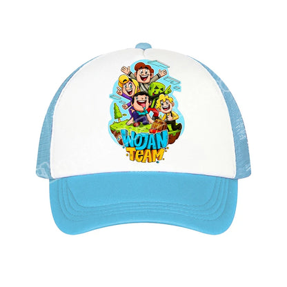 Boys Baseball Caps Wojan Team Anime Character Printed Sun Hat Kids Adults Adjustable Peaked Cap Cartoon Summer Casual Hats Gifts