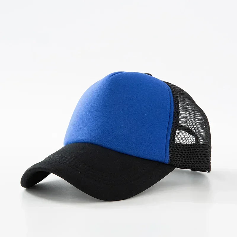 Custom Hat with Logo Printing Polyester Mesh Trucker Hat Adjustable Dad DIY Logo Baseball Cap for Men Women
