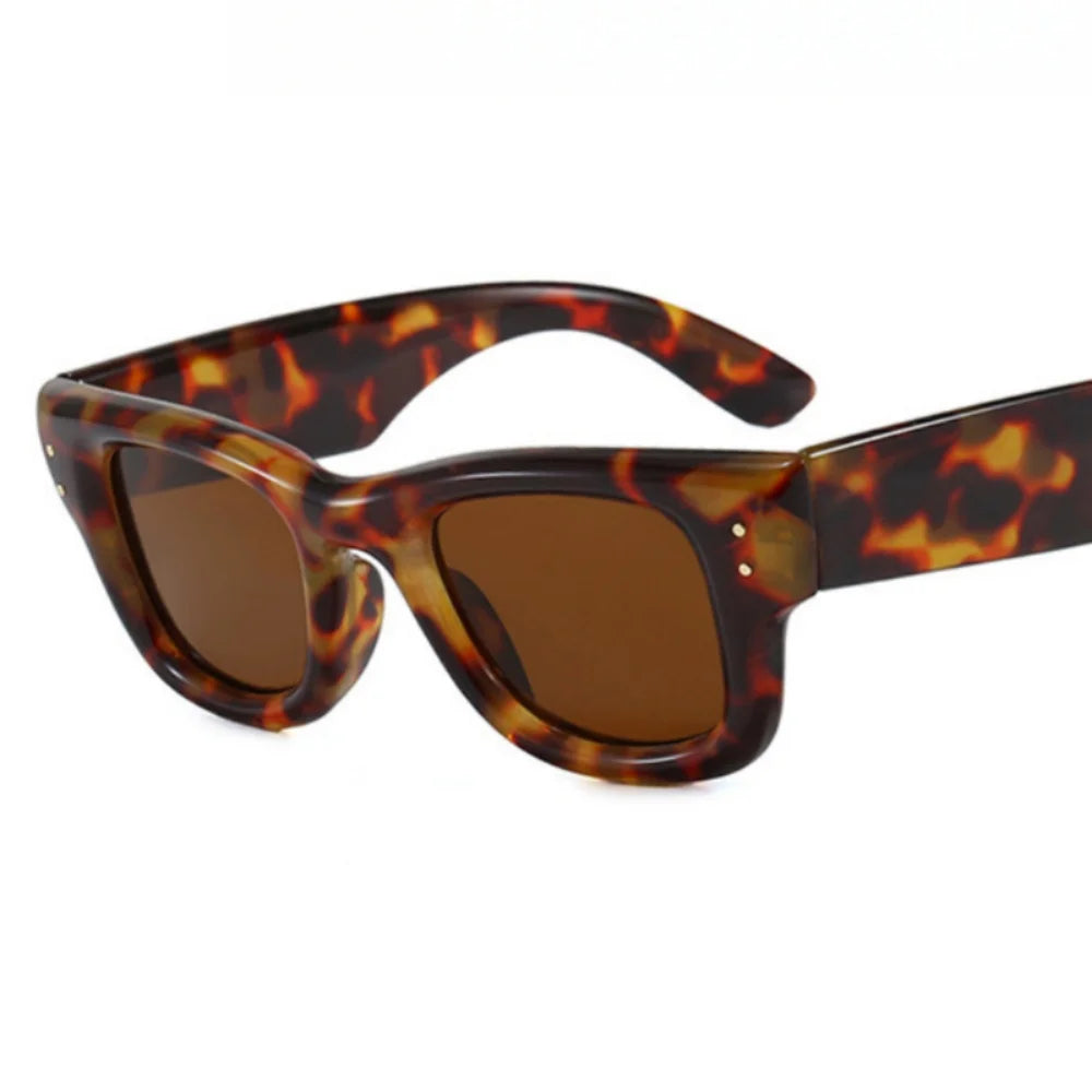 New Fashion Casual Orange Square Sunglasses For Women Men Vintage High Quality Sun Glasses Shades UV400 Eyewear