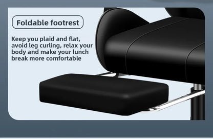 Cadeira gaming confortável, ergonómica e reclinável, com massagem e rotação, ideal para uso sedentário