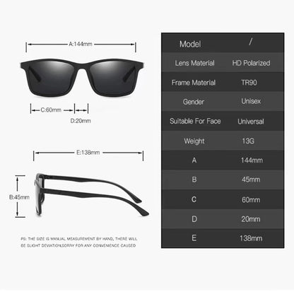KLASSNUM Sunglasses Man TR Frame Polarized Sunglasses Yellow Driving Sun Glasses Fishing Sports UV400 Shades Classic Eyewear New