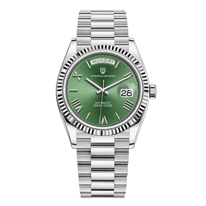 PAGANI DESIGN Men's Watches Green Luxury Automatic Watch For Men ST16 Mechanical Wristwatch Men For 2025 New Stainless Steel