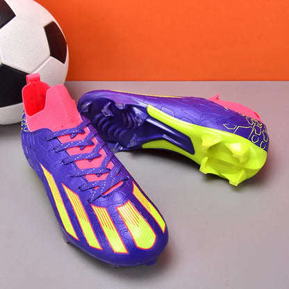 Professionelle Fußballschuhe für Herren, knöchelhoch, für Naturrasen, Unisex-Soccerschuhe mit langen FG-Stollen, Chuteira Society