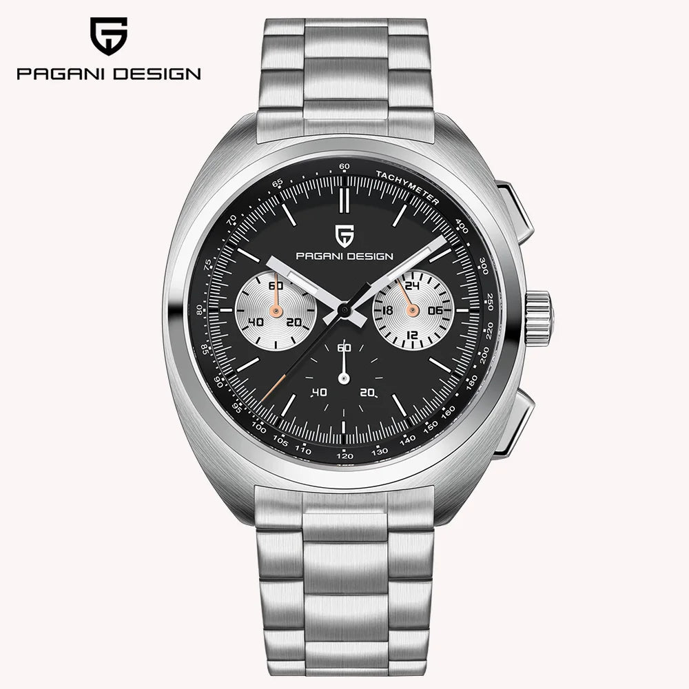 Pagani Design 2026 Fashion Men's Quartz Watch Top Brand Luxury Sapphire VK63 Men's Chronograph All-Steel Diving Relógios Masculino