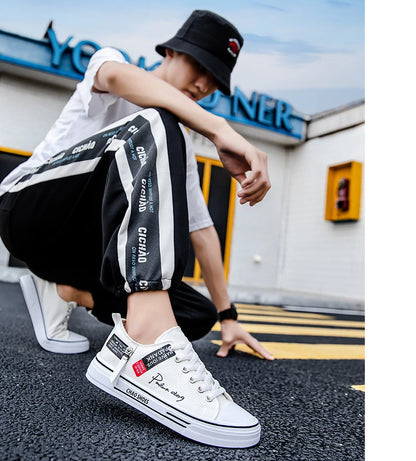 2025 été hommes toile baskets basses décontracté respirant chaussures pour adolescent à la mode léger jeunesse Streetwear confort chaussures
