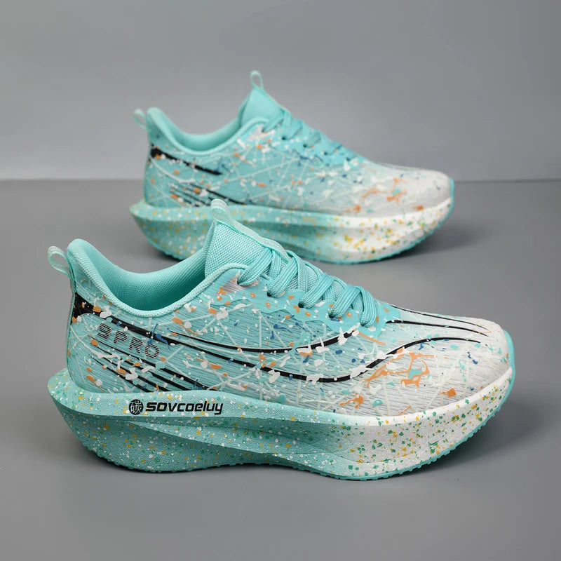 Laufschuhe mit Carbonplatte 2026, Marathon-Dämpfung, Herren-Sportschuhe, atmungsaktiv, leicht, Damen, komfortable rutschfeste Athletic-Sneaker