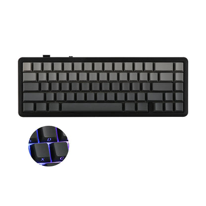 Teclado mecânico EPOMAKER x AULA F65 com layout 65%, hot-swap, montagem gasket e ligação com fios/Bluetooth/2.4G sem fios para Mac/Win