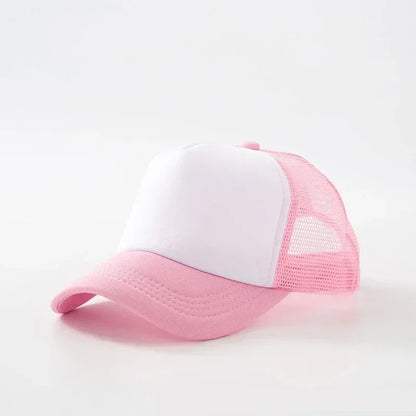Custom Hat with Logo Printing Polyester Mesh Trucker Hat Adjustable Dad DIY Logo Baseball Cap for Men Women