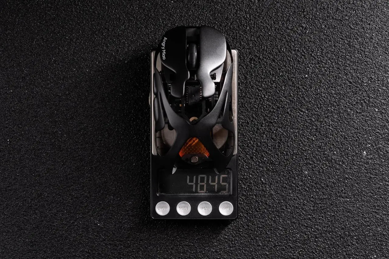 Angry Miao Infinity gaming vezeték nélküli egér, fém, ultrakönnyű, üreges kialakítás, hot-swappable, PAW3950, dupla 8K, vezetékes, tri-mode