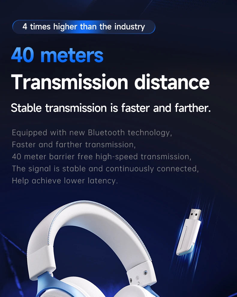 MCHOSE V9 Pro Electronic Sports Headset Three Mode Game USB Wireless 7.1 Channel Surround Sound Portable Headset with Microphone