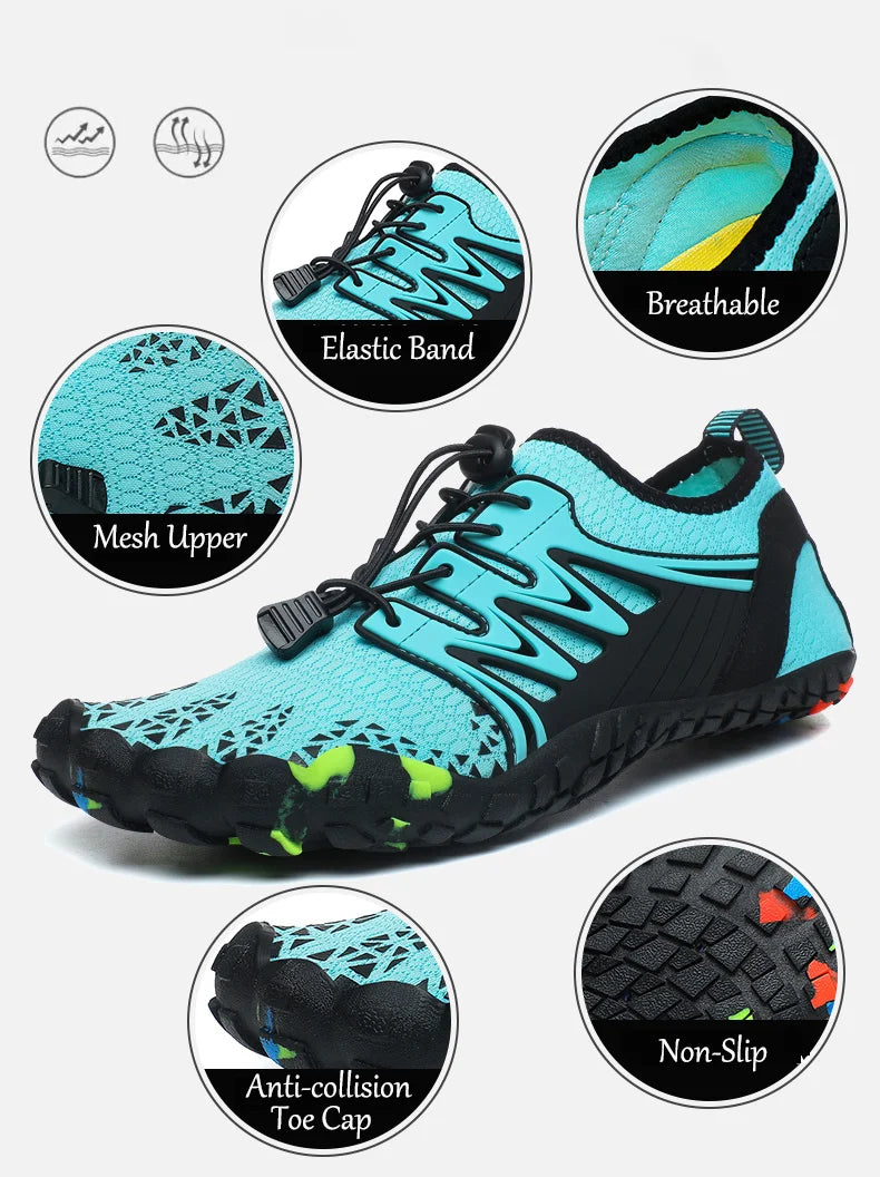 Unisex Wading Shoes Quick-Dry Aqua Shoes Drainage Water Shoes Beach Sports Swim Sandals Yoga Barefoot Diving Surfing Sneakers