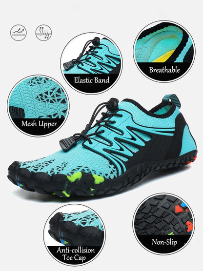 Unisex Wading Shoes Quick-Dry Aqua Shoes Drainage Water Shoes Beach Sports Swim Sandals Yoga Barefoot Diving Surfing Sneakers