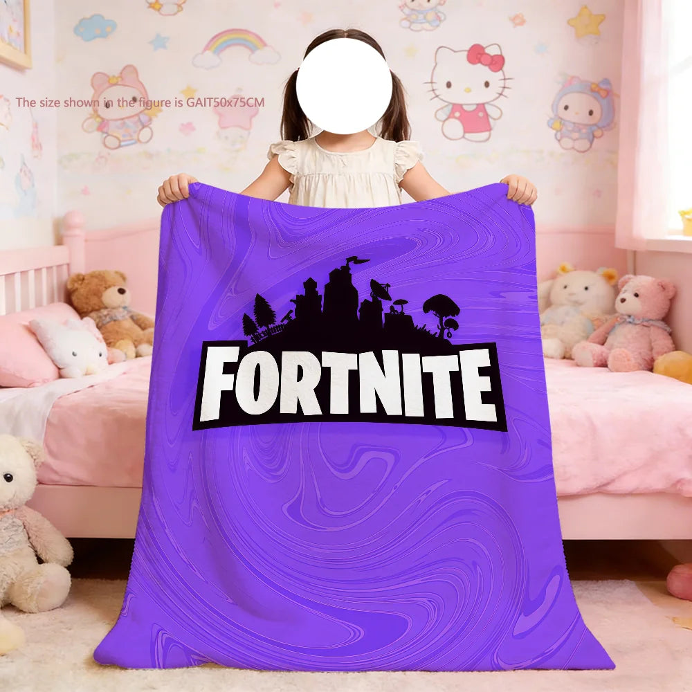 F-Fortnite Logo Game Decke – weiche Kuscheldecke für Picknick, Bett, Sofa, Zuhause und Schlafzimmer, gemütlich warm und komfortabel
