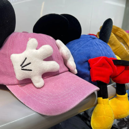 Girls Cute Cartoon Mouse Ears Baseball Cap Anime Duckbill Style Y2K Outdoor Fashion Sunscreen Sunshade Trendy Cap for Women