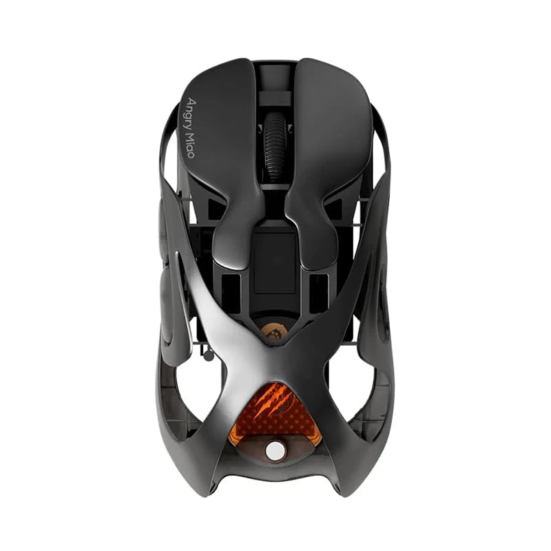Angry Miao Infinity gaming vezeték nélküli egér, fém, ultrakönnyű, üreges kialakítás, hot-swappable, PAW3950, dupla 8K, vezetékes, tri-mode