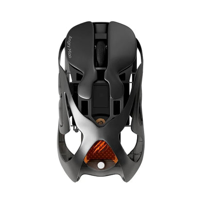 Angry Miao Infinity gaming vezeték nélküli egér, fém, ultrakönnyű, üreges kialakítás, hot-swappable, PAW3950, dupla 8K, vezetékes, tri-mode