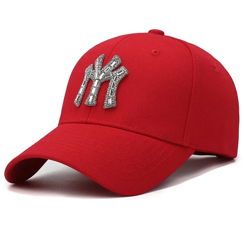 MY Rhinestone Hat Female Spring and Fall Street Casual Outdoor Duck Tongue Cap Fashion Versatile Baseball Cap Sunshade