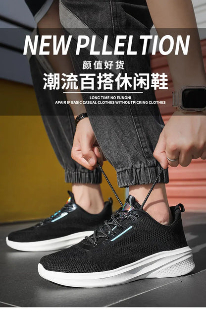 Leather Men's Sneakers Trendy Casual Italian Breathable Leisure Male Sneakers Non-Slip Footwear Men Vulcanized Shoes