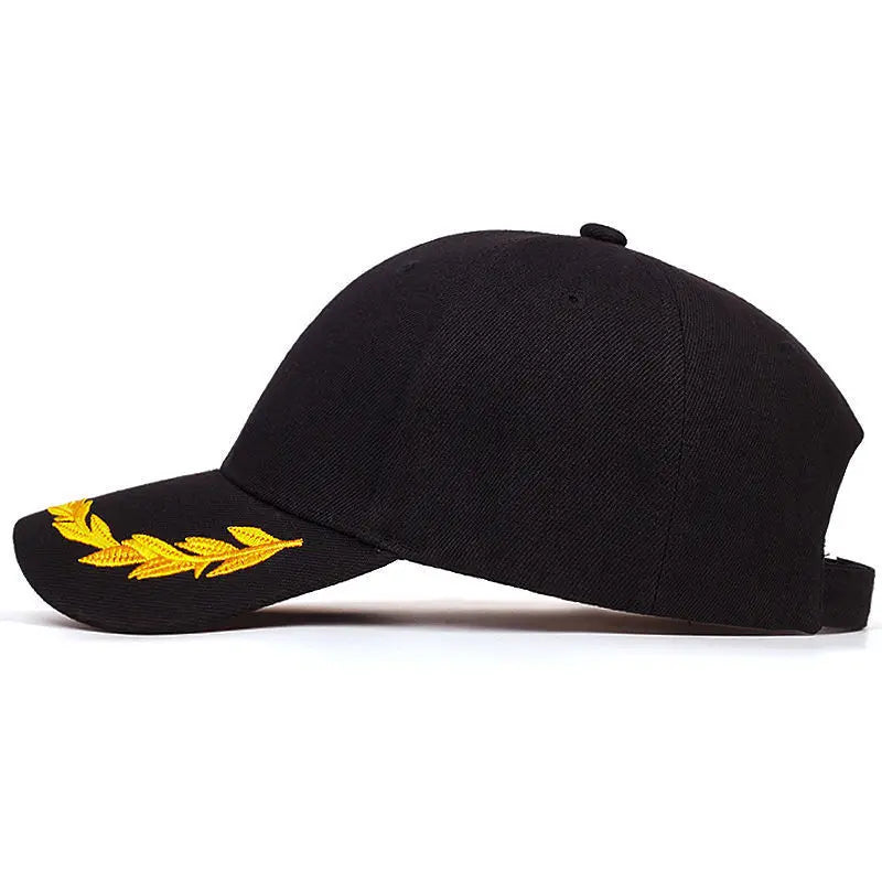 Custom Logo Men Adjustable Spring Autumn Baseball Cap Solid Wheat Ear Embroidery Fashion Trucker Cap Women Peaked Cap FS Sun Hat