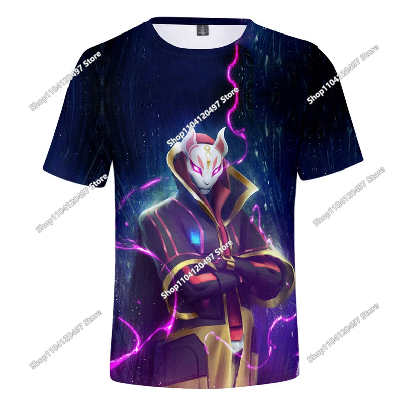 Battle Royale 3D Fortnite T-shirt Tees Men and Women Boys Girls Victory Cartoon Tops Teen Clothes Kids Hero Game Tees Tops