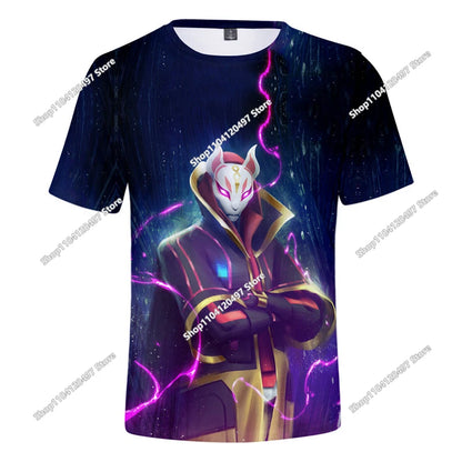 Fortnite-T-Shirt für Herren, Shoot Game Battle Hero, Victory Royale, Kleidung, Kinder-T-Shirts für Jungen und Mädchen von 2-14 Jahren