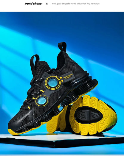 Men's Basketball Shoes Breathable Cushioning Non-Slip Wearable Running Shoes Gym Training Athletic Basketball Sneakers for Men