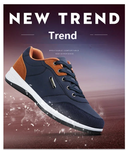 YRZL Scarpe da uomo primavera autunno impermeabili da passeggio, sneakers casual in pelle da uomo, scarpe sportive antiscivolo, calzature da tennis per uomo
