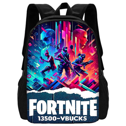 Mochilas Infantis Classic Game FortniteS para Rapazes e Raparigas, Presente de Aniversário para Estudantes, Mochilas Escolares Unissexo para Criança, Mochila de Campismo Durável