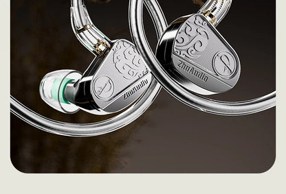 Zhulinniao JingHong Z3 2025 High-Fidelity In-Ear HiFi Earphones Dual Dynamic Drivers Metal Music Monitor Customizable Audio